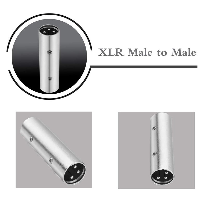 JOMLEY محول JOMLEY XLR ذكر، محول كابل ميكروفون 3 دبابيس ذكر إلى ذكر - عبوة 2 - Image 2